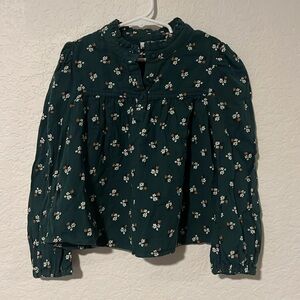 Gap little girls size small forest emerald green cottage core